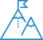 icon of mountain peaks with a flag on top