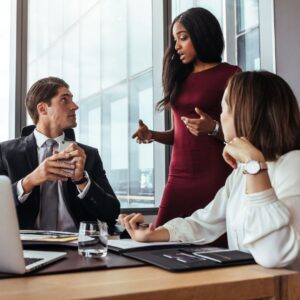 team members communicating